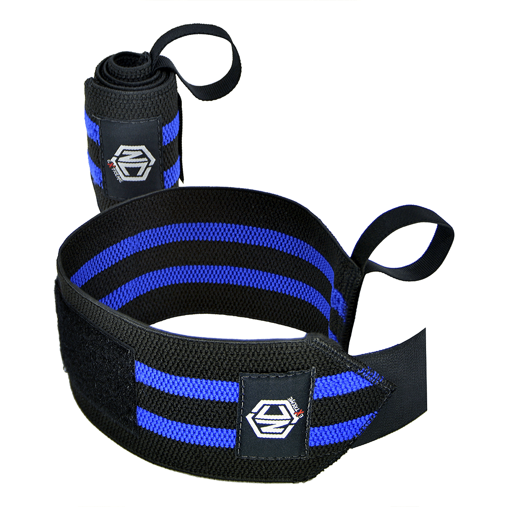 Munhequeira Elastica Wrist Wrap Crossfit Nc Extreme 35cm - Azul