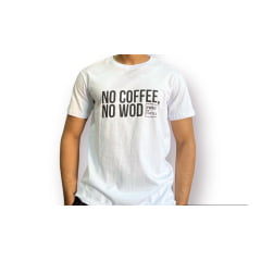 Camiseta Masculina Básica Branca No Coffee