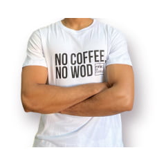 Camiseta Masculina Básica Branca No Coffee